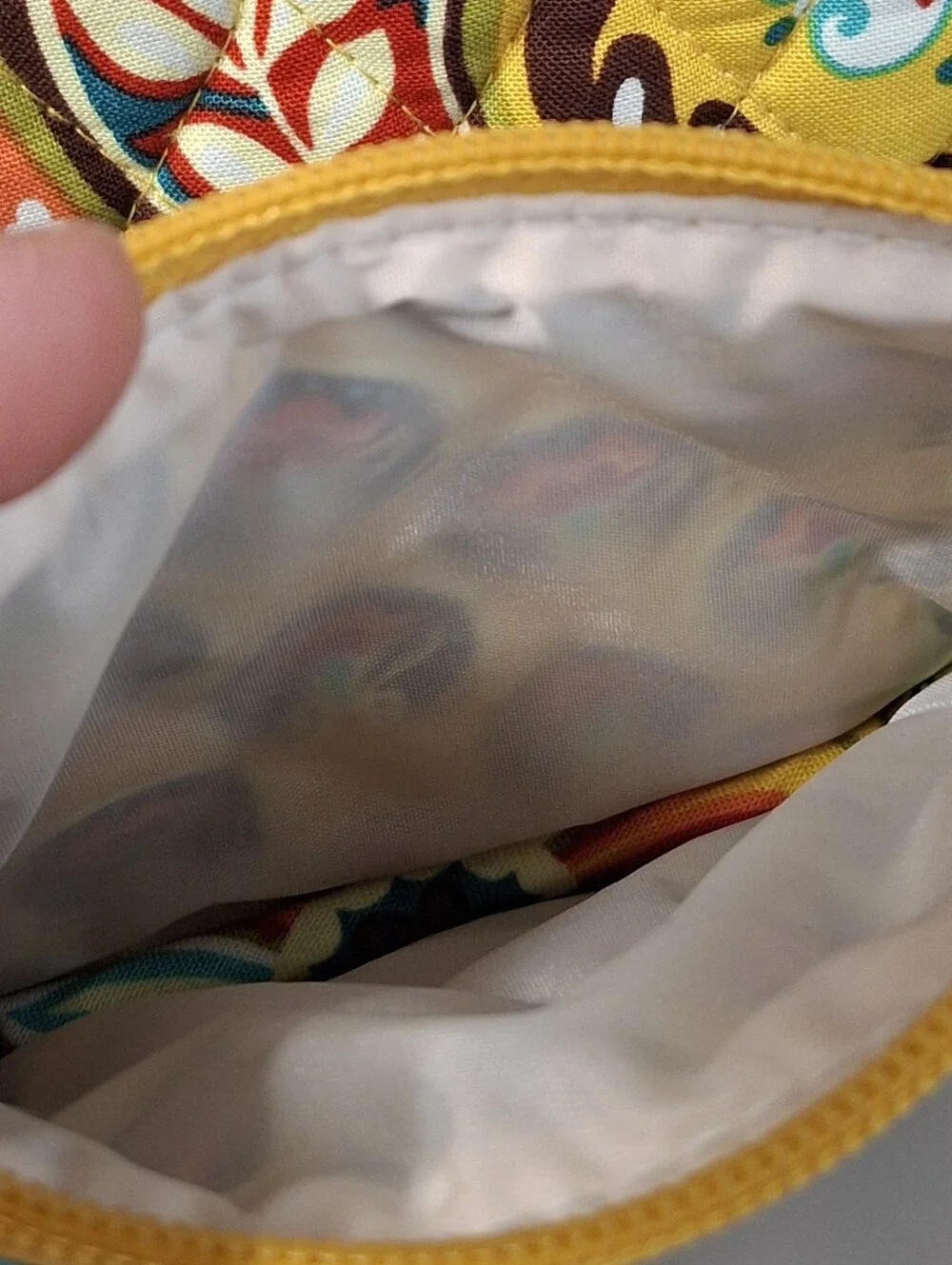 Vera Bradley Bags/Cosmetic Clutches Lot Of 2 Chandelier Floral Yellow